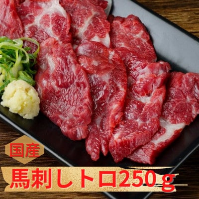 【国産馬刺し】熊本直送　上霜降り(トロ)250g(美里町)