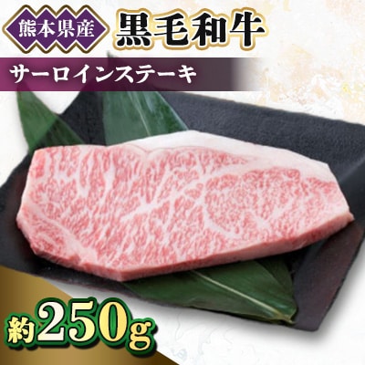 【黒毛和牛】熊本県産　サーロインステーキ　250g　(美里町)