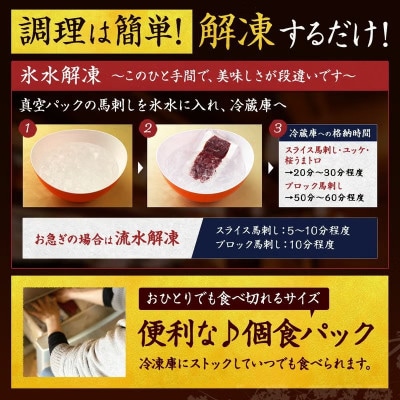 国産赤身馬刺しスライス160g　40g×4パック