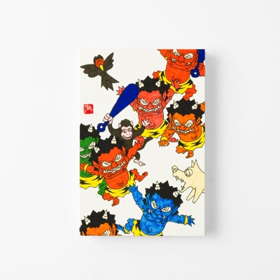 【ふるさと納税】瀧下和之氏デザイン「桃太郎図」オリジナル御朱印帳　(緑)