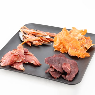 知床珍味セット　鹿肉ジャーキーや鮭チップスのセット