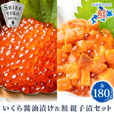 北海道知床産 鮭いくら醤油漬け&鮭親子漬セット