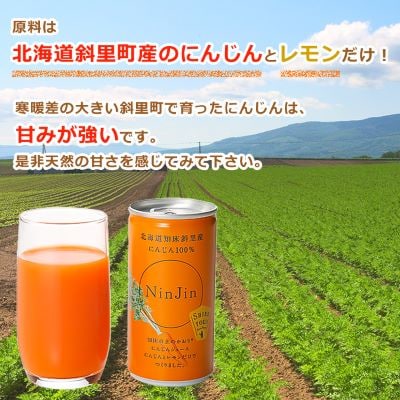 【毎月定期便】にんじんジュース (190g×30本) 無添加 北海道産 人参 野菜ジュース 全12回