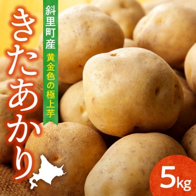 【毎月定期便】知床の大自然が育む黄金色の極上芋　きたあかり　5kg　北海道産じゃがいも全3回