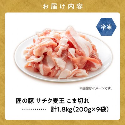 【毎月定期便】北海道知床斜里産豚肉 こま切れ計1.8kg 小分け 200g9袋全6回