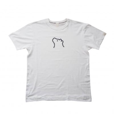 知床・斜里町のシンボルキャラクター「知床トコさん」×久米繊維　コットンTシャツ　白・M