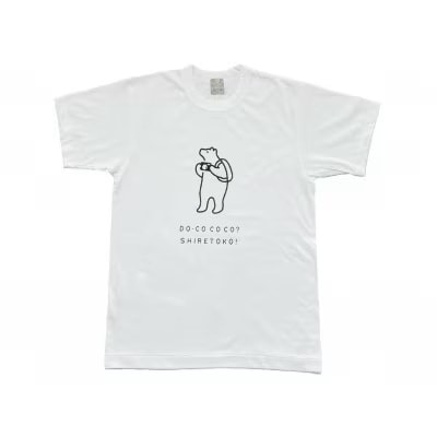 「知床トコさん」×久米繊維　コットンTシャツ　カメラ柄　Lサイズ