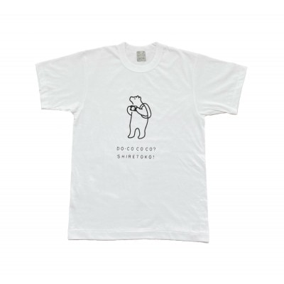 「知床トコさん」×久米繊維　コットンTシャツ　カメラ柄　XLサイズ