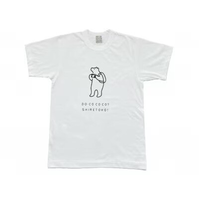 「知床トコさん」×久米繊維　コットンTシャツ　カメラ柄　XLサイズ