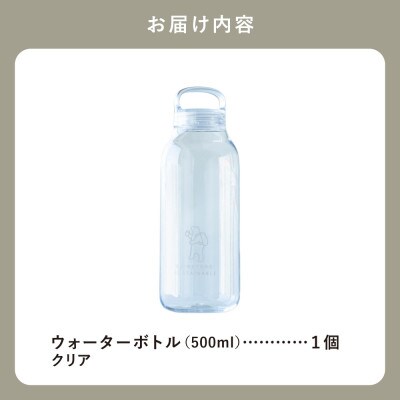 知床トコさん　ウォーターボトル　クリア　500ml×1本　常温で水が飲める 耐熱マイボトル