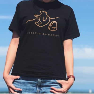 「知床トコさん」×久米繊維　コットンTシャツ　星柄　Mサイズ　半袖