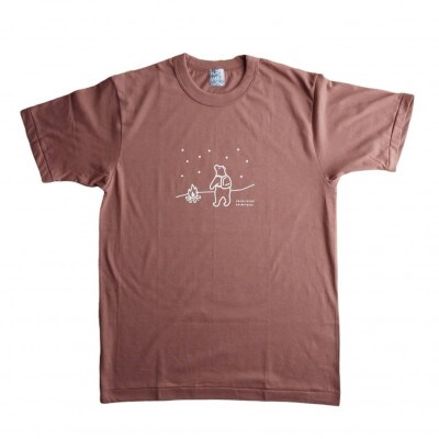 「知床トコさん」×久米繊維　コットンTシャツ　星柄　XLサイズ　半袖