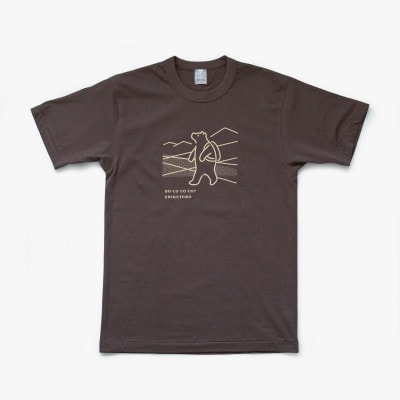 「知床トコさん」×久米繊維　コットンTシャツ　トレッキング柄　Sサイズ　半袖