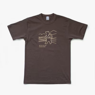 「知床トコさん」×久米繊維　コットンTシャツ　トレッキング柄　Lサイズ　半袖