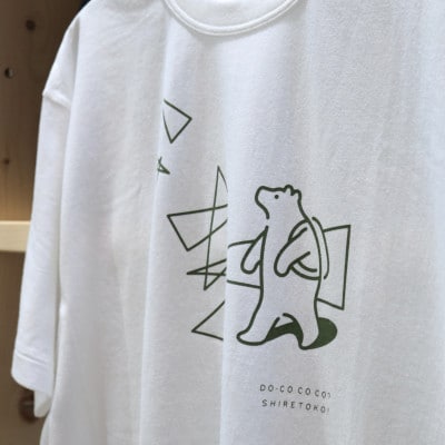 ふるさと納税 斜里町 「知床トコさん」×久米繊維　コットンTシャツ　温泉柄　Lサイズ　半袖 知床トコさん」×久米繊維 コットンTシャツ 温泉柄 Lサイズ 半袖