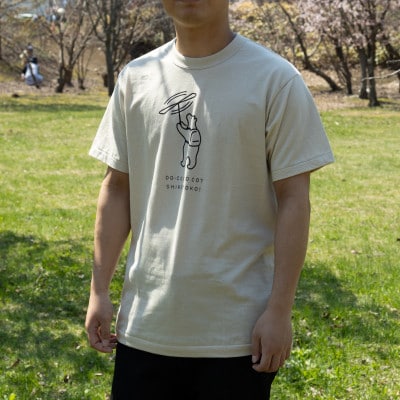 「知床トコさん」×久米繊維　コットンTシャツ　バラエティ柄　Lサイズ　半袖