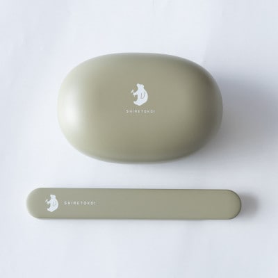 知床トコさん ランチボックス(Sサイズ)・箸 セット 【カーキ】