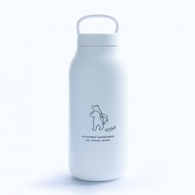 知床トコさん ウォーター タンブラー ホワイト 550ml×1本 蓋付き 軽量【KINTO】