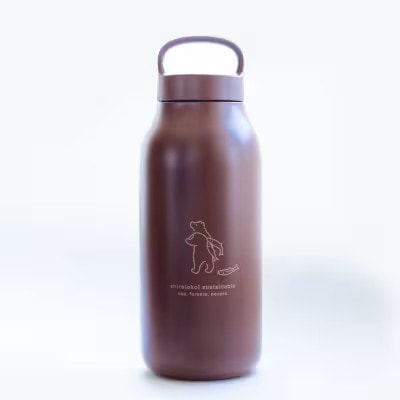 知床トコさん ウォーター タンブラー マルーン 550ml×1本 蓋付き 軽量【KINTO】