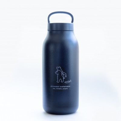 知床トコさん ウォーター タンブラー ネイビー 550ml×1本 蓋付き 軽量【KINTO】