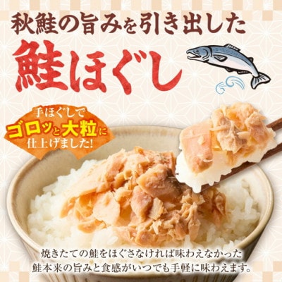 知床産　鮭ほぐし　60g×12本(計720g)【ハッピーフーズ】北海道産のサケを塩だけで味付け