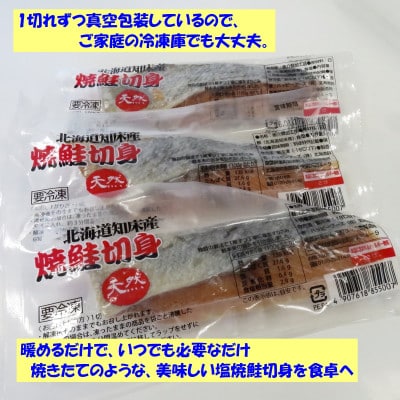 焼きたて真空パック　そのまま使える知床産塩焼鮭切身【20個入り】