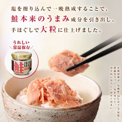【2ヵ月毎定期便】知床産　鮭ほぐし　60g×12本(計720g)全3回