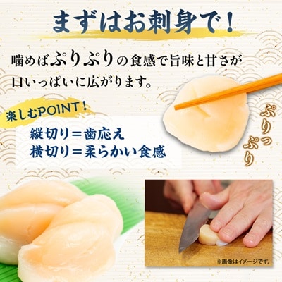 【北海道産】オホーツク海産ホタテ玉冷 1kg【無添加】
