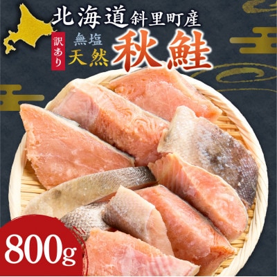 【訳あり】北海道斜里町産　無塩天然秋鮭切身 800g【無添加】