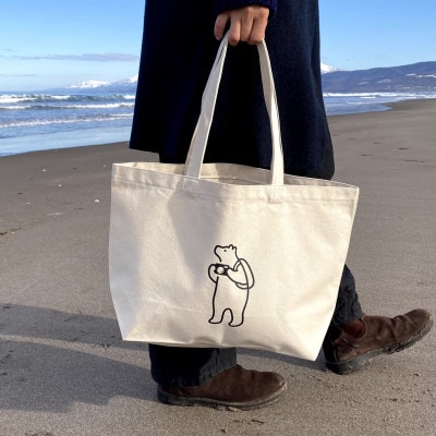 知床トコさん トートバッグ(ホワイト)1枚 コットン100%　レディース メンズ 兼用 ナチュラル