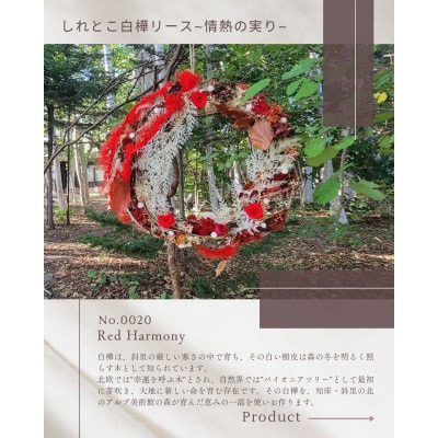 しれとこ白樺リース No.00020「Red Harmony」