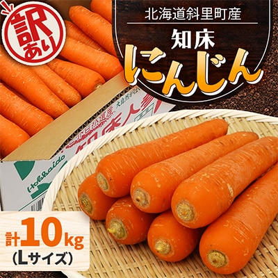 【訳あり】北海道斜里町　知床にんじん 10kg(Lサイズ)