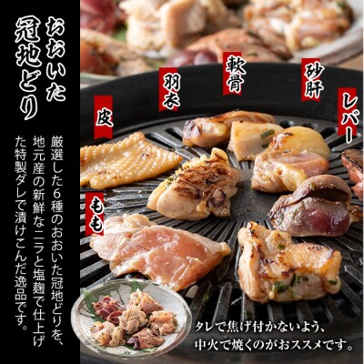 おおいた 冠地どり 厳選部位 6種 食べ比べ 特製 塩麹もみだれ 焼肉セット