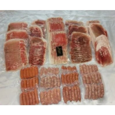 キビまる豚 アラカルトセット(しゃぶしゃぶ用3kg、ソーセージ1.44kg　合計4.44kgセット)