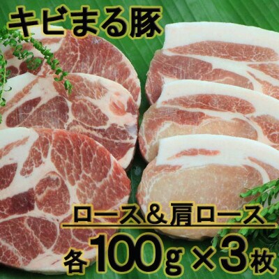 【沖縄ブランド豚】キビまる豚　ロース&肩ロース　贅沢2点部位ステーキセット　小分けパック