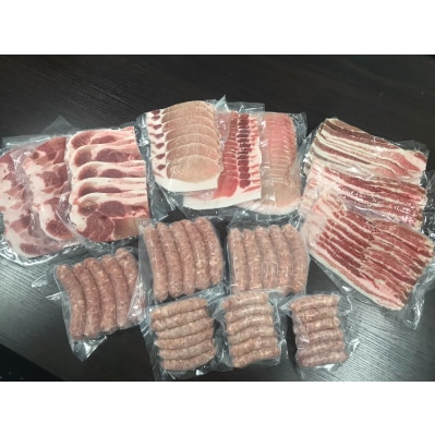 【沖縄県ブランド豚】キビまる豚　ロース&バラ&ウデ　焼肉・ソーセージ　3kgセット　小分けパック