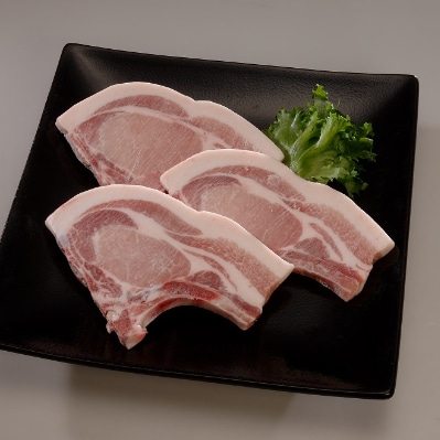 【沖縄県ブランド豚】 キビまる豚 骨付きロース(Lボーン)　約1kg