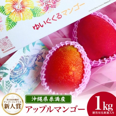 【2025年発送】沖縄県糸満産　ゆいぐくるマンゴーの「濃厚アップルマンゴー」1kg