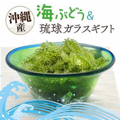 「ぷちぷち海ぶどう」を琉球ガラスで食す贈り物 沖縄県 糸満市