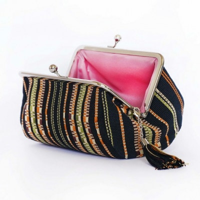 shuriori Pouch 濃紺 ており首里道屯織のポーチ