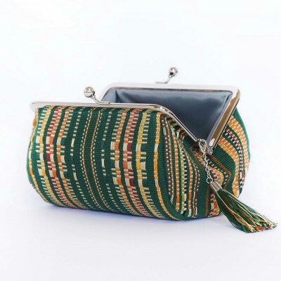shuriori Pouch 深緑 ており首里道屯織のポーチ