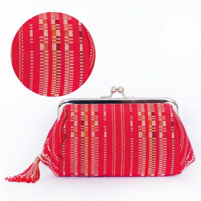 shuriori Pouch 赤 ており首里道屯織のポーチ