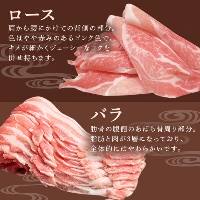 美ら島あぐー豚しゃぶしゃぶセット 2種食べ比べ(ロース、バラ) 合計1800g 真空パック