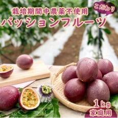 【2026年発送・ご家庭用1kg(10玉前後)】栽培期間中農薬不使用のパッションフルーツ　
