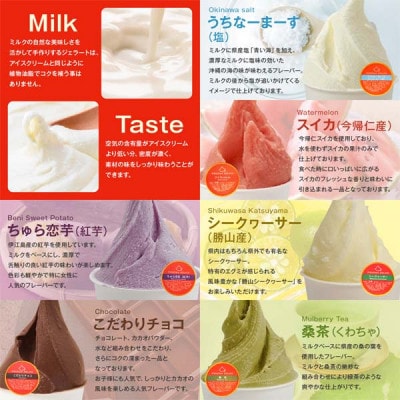 沖縄の食材を贅沢に使用した県産ジェラート6種