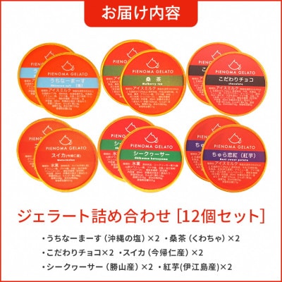 沖縄の食材を贅沢に使用した県産ジェラート12個入りセット
