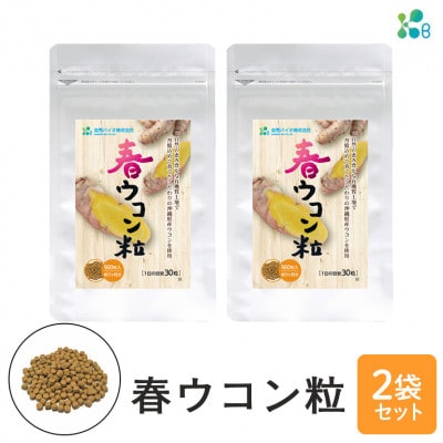 【金秀バイオ】 春ウコン粒 900粒 2袋セット 60日分(約2ヶ月分) サプリ