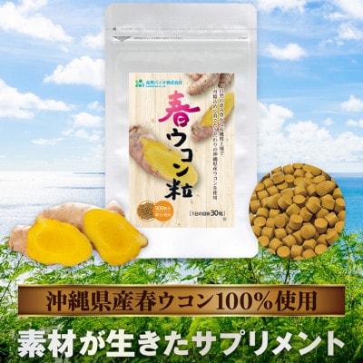 【金秀バイオ】春ウコン粒 900粒 3袋セット 90日分(約3ヶ月分) サプリ