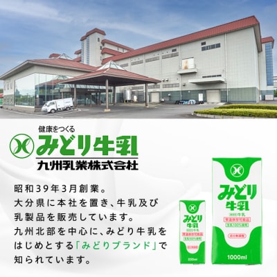 ≪定期便・全6回隔月≫みどり牛乳(計72L・1000ml×12本×6回)