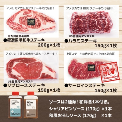 ステーキ4種の食べくらべセット